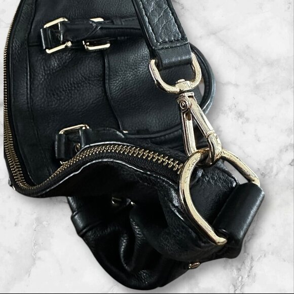 Michael Kors Black Leather Tote / Crossbody Bag - Picture 5 of 8